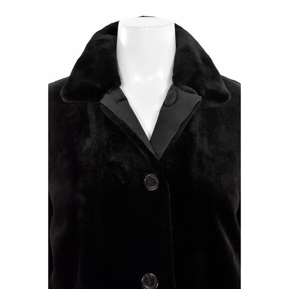 Jean Crisan 3/4 Length Reversible Black Sheared Mink Fur Coat - Picture 3 of 10